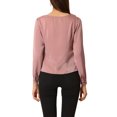 thumbnail image 4 of INSPIRE CHIC Women's Work Elegant Long Sleeve Satin Cowl Neck Tops, 4 of 6