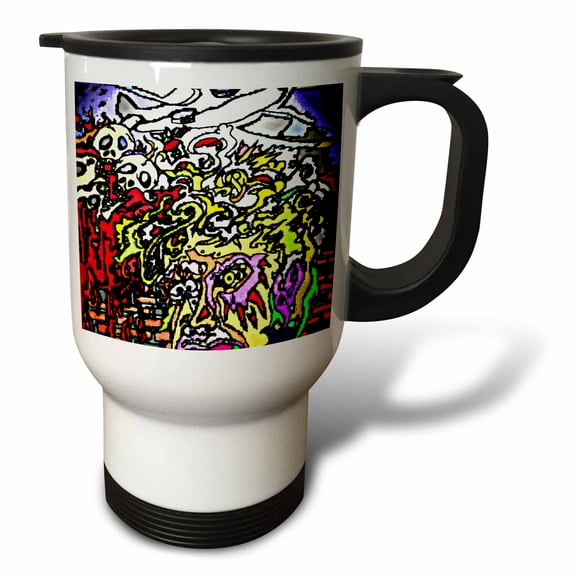 3drose, Fallout, 14oz Stainless Steel Travel Mug