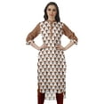 thumbnail image 1 of Moomaya Kurta Tunique à Ourlet Droit Imprimée pour Femmes, Kurti à Col Mandarin, Tenue d'Été, 1 of 6