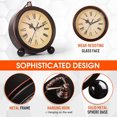 thumbnail image 3 of Hweilai Battery Powered Alarm Clock, Retro Vintage Alarm Clock with Night Light, Hangable, 3 of 6
