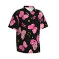 thumbnail image 2 of Disketp Hawaiian Shirts For Men,Girl Butterfly Print Mens Casual Short Sleeve Button Down Shirts Beach Shirt, 2 of 8