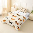 thumbnail image 2 of Homewish Funny Dachshund Twin Comforter Sets,Hot Dog Bun Bedding Set,Cream,Polkadot Reversible,2 Pieces,1 Comforter and 1 Pillowcase, 2 of 7