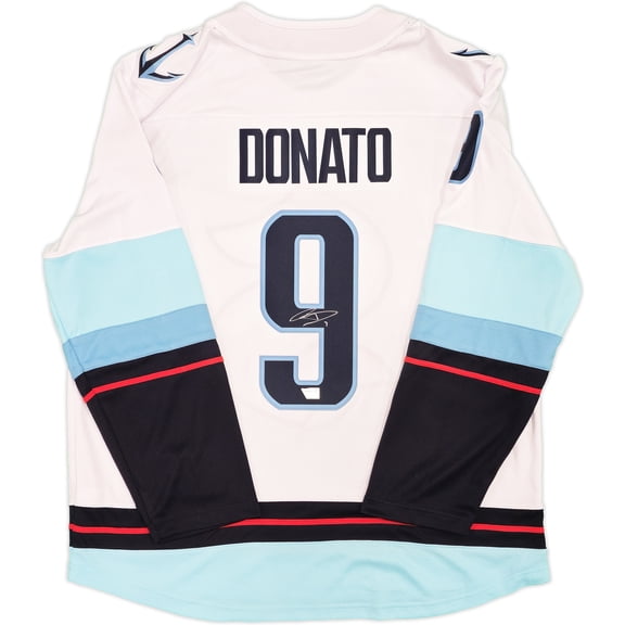 Seattle Kraken Ryan Donato Autographed White Fanatics Breakaway Jersey Size XL With Inaugural Season Patch Fanatics Holo 235573