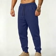 thumbnail image 6 of Aezemi Men Elastic Waist Jogger Sweatpants with 4 Pockets Drawstring Casual Outdoor Workout Sports Winter Pants Fashion Comfy Fall Gym All Match Trousers XL, 6 of 6