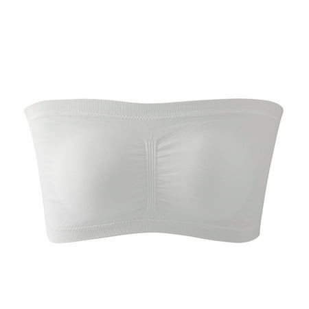 

Strapless Padded Bralette Classic Layering Wireless Bra Detachable Pad for Women