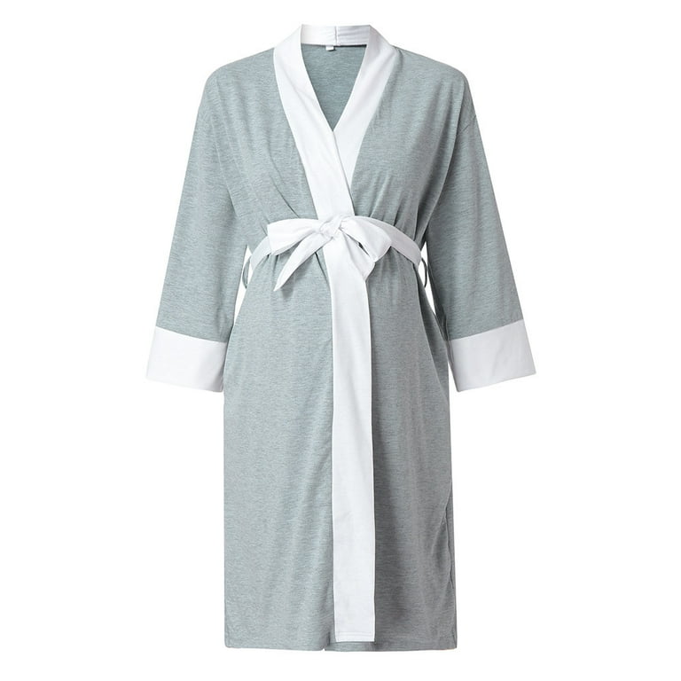 Tashi Womens Fall Winter Tops Women's Maternity Nursing Robe