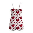 thumbnail image 5 of FUNDUFI Women Pajama Set Sleeveless V Neck Valentine's Day Love Heart Printed Tank Tops Shorts 2Pcs Pajamas Set Soft Lightweight Loose Fit Sleepwear Sets Comfy Women's Nightwear, 5 of 5