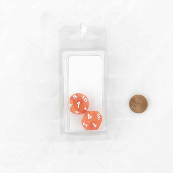 Solar Vortex Dice with White Numbers D12 Aprox 16mm (5/8in) Pack of 2 Wondertrail