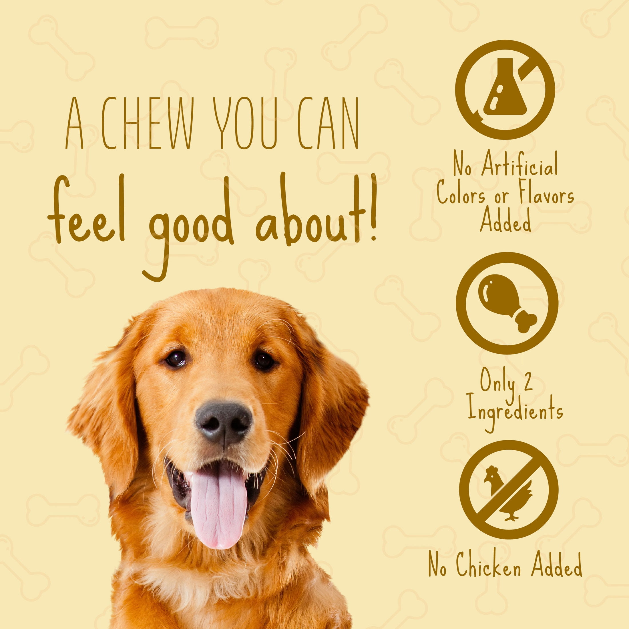 Better Belly Beef Sirloin Large Rolls Chew, Highly Digestible Dog Treat with Collagen, 3 Count