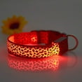 thumbnail image 3 of 2 Colliers Lumineux pour Chiens LED Léopard flash Chiot Colliers Nuit Sécurité Éclairage Collier Réglable (L, Rouge) I01, 3 of 5