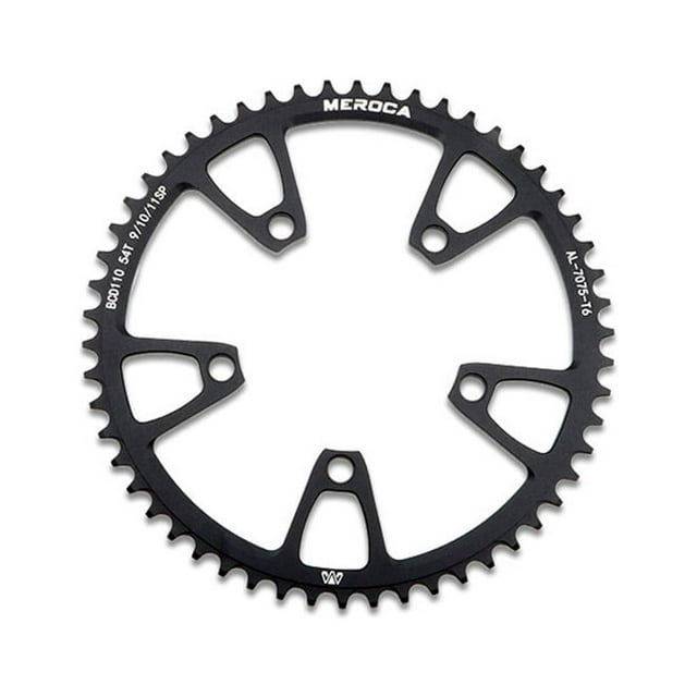 Vélo de Route Pignon Fixe Rond Résistant à l'Usure Plus Rapide le Vélo Épais Roue à Chaîne Ensemble de Chaînes Pièces de Réparation Accessoires de Manivelle Noir 54T