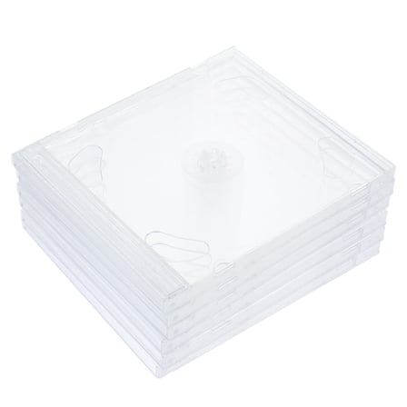MERRYHAPY Clear Cd Dvd Case Transparent Polystyrene Disc Organizer for Jewelry Storage 6Pcs