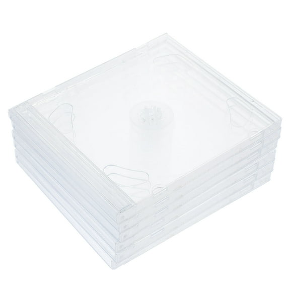 MERRYHAPY Clear Cd Dvd Case Transparent Polystyrene Disc Organizer for Jewelry Storage 6Pcs