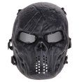 thumbnail image 3 of Máscara de calavera Airsoft Paintball Protección facial completa Suministros para exteriores Negro JShteea El nuevo, 3 of 6
