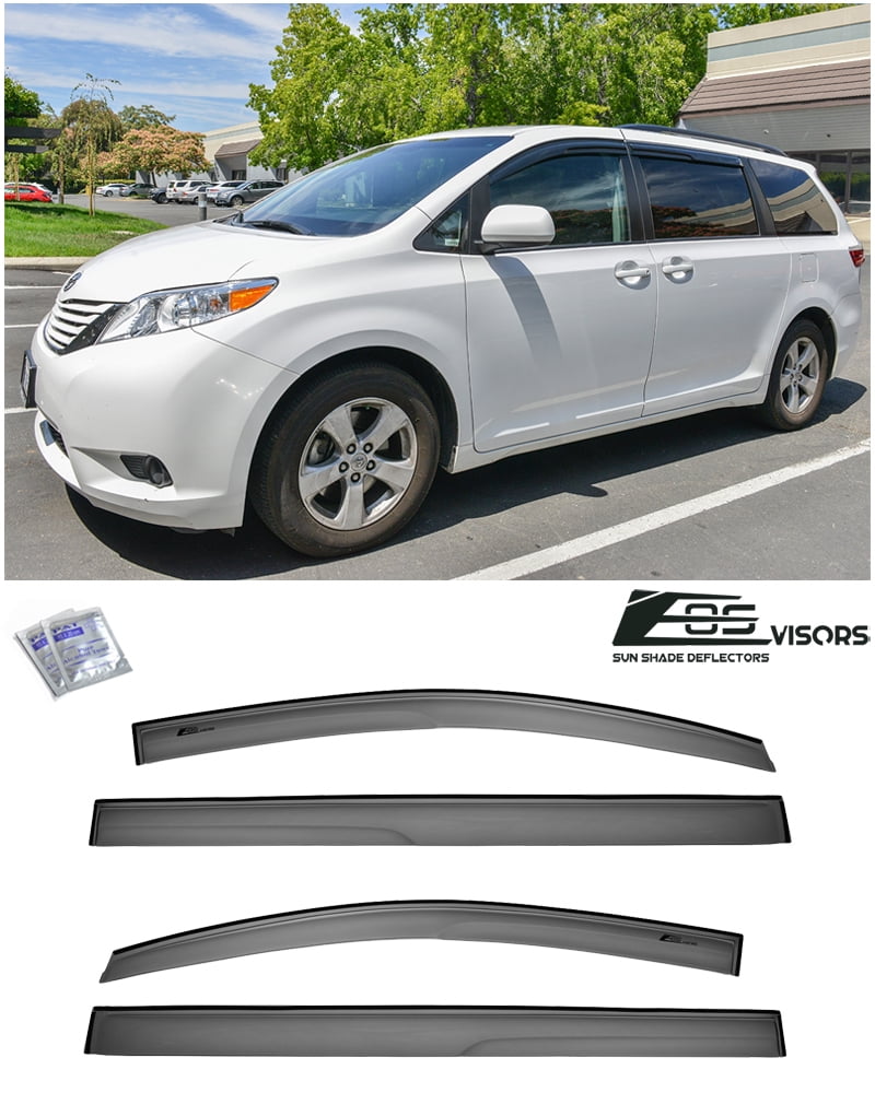 rekken Stal Telemacos Extreme Online Store Replacement For 2011-2020 Toyota Sienna | EOS Visors  JDM MUGEN Style SMOKE TINTED Side Vents Rain Guard Window Deflectors -  Walmart.com