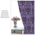 thumbnail image 5 of Skull Curtains，Gothic Skeleton Black Halloween Pattern Drapes Window 2 Panel Rod Pocket Curtain for Bedroom Living Room Decor 28" W X 40" L, 5 of 6