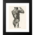 thumbnail image 2 of Reijer Stolk 11x14 Black Modern Framed Museum Art Print Titled - Anatomical Study of a Man's Back and Buttocks (1906), 2 of 5