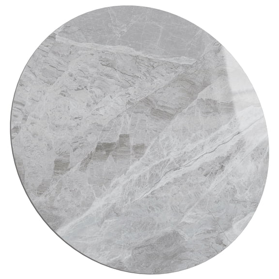 SSTBLEV Stain Resistant Sintered Stone Table Top, 35.4 in Round, 0.43 in, Gray