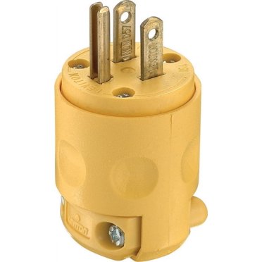 Leviton 000-515PV 15 Amp Grounded Commercial Grade Straight Blade Plug