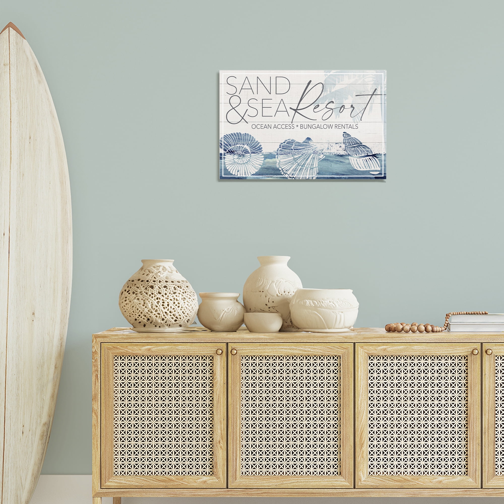 Stupell Industries Sand & Sea Resort Nautical & Beach Painting Wrapped Canvas Art Print Wall Art, 24 x 16