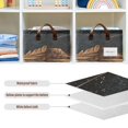 thumbnail image 6 of Meteor Storage Basket Soccer Plaid Fabric Hoard Box Oversized Collapsible Closet Organizer with Metal Iron Frame 16.9×11.4×7.7in, 6 of 8