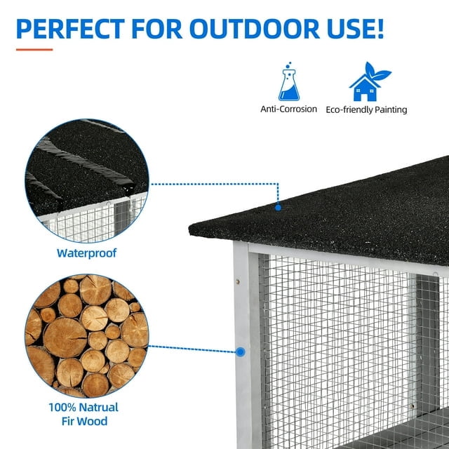 Uforic 70.9" H Large Outdoor Cat House,Cat Playpen Outdoor Cat Enclosures Catio