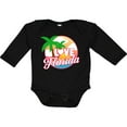 thumbnail image 3 of Inktastic I Love Florida with Ocean and Palm Trees Boys or Girls Long Sleeve Baby Bodysuit, 3 of 5