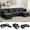 Black, variant on GEEYOO 112" U Shaped Sectional Sofa with Storage,Convertible Cloud Sectional Couch with Chaise,6 Seat Couch with Adjustable Backrest for Living Room,Velvet,Assembly Required,Khaki