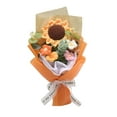 thumbnail image 5 of balikha 10.2inch Crochet Gift Bouquet Eternal Blessing Decorative Handmade Flowers for Floral Arrangements Multifunctional Orange Paper, 5 of 9