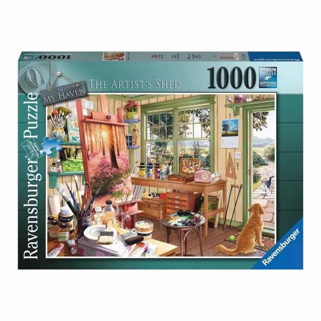Rompecabezas Ravensburger My Haven Artist's Shed 1000 piezas