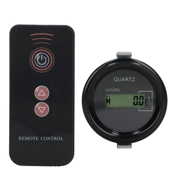 Temporizador remoto electrónico Excavadora Contador de horas Pantalla LCD Chip integrado universal Múltiples usos Temporizador remoto industrial electrónico para camión Cargador(Ronda)