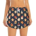 thumbnail image 4 of Lsque Holiday Gingerbreads Printed Women's Running Shorts with Liner Pockets,Elastic Quick Dry Workout Athletic Gym Yoga Shorts,Womens High Waist Shorts-Small, 4 of 9