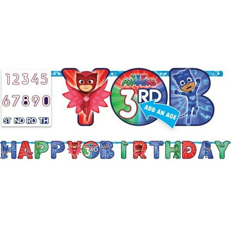  PJ  Masks  Jumbo Letter Banner Kit 1ct Walmart  com