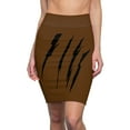 thumbnail image 5 of Effete Feline Claw Marks Scratch Women Pencil Skirt (AOP), 5 of 7