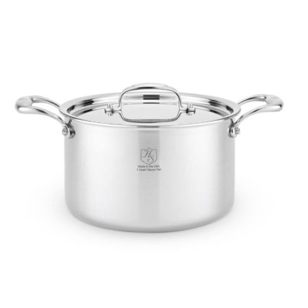 

Heritage Steel Cookware Stainless Steel Stock Pot with Cover | 5 Qt.