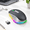 Grey, variant on Purple Wireless Rechargeable LED Mouse with Built-in Mover, 4-Adjustable DPI