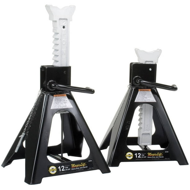 Omega 32126 Magic Lift Black Jack Stand, 12 Ton Capacity
