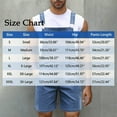 thumbnail image 4 of BXINGOHAI Mens Casual Bib Overall Shorts Lightweight Loose Fit Denim Jumpersuit Walkshort Pockets Rompers Coffee,M, 4 of 6