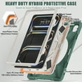 thumbnail image 2 of Dteck Case for iPad Pro 13 inch M4 2024,Heavy Duty Armor Shockproof Kids Case with Rotating Stand & Hand/Shoulder Strap for iPad Pro 13-in. (M4),Emeraldgreen, 2 of 7