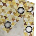 thumbnail image 3 of Ambesonne Geometric Grommet Curtain Single Panel, Funky Vivid Triangles, 50"x60", Yellow Brown, 3 of 5