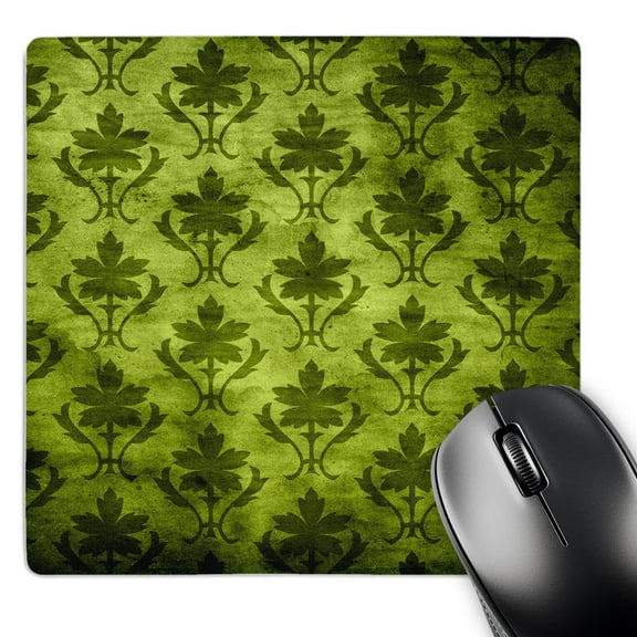 3dRose, Vintage Wallpaper Pattern Green, MousePad