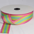 thumbnail image 2 of The Ribbon People Green and Pink Striped Woven Grosgrain Craft Ribbon 1.5" x 55 Yards, 2 of 2