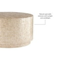 thumbnail image 4 of Linon Maui Round Coffee/Accent Table in Gold/Ivory Capiz Shell Mosaic Finish, 4 of 10