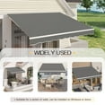 thumbnail image 2 of AECOJOY 8' x 10' Manual Retractable Patio Awning,Outdoor Awning Retractable Sunshade Shelter in Gray, 2 of 9