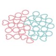 thumbnail image 1 of 32pcs Knitting Stitch Markers Round Heart Shape Metal Crochet Marker Rings for DIY Handcrafted Craft Pink Blue, 1 of 8