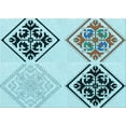 thumbnail image 1 of Ahgly Company Machine Washable Indoor Rectangle Transitional Deep-Sea Green Area Rugs, 2' x 5', 1 of 7