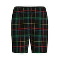 thumbnail image 4 of Wukai Buffalo Plaid Dark Green Men’s Short Pajama Pants With Pockets Soft Sleep Pj Shorts for Men-X-Large, 4 of 6