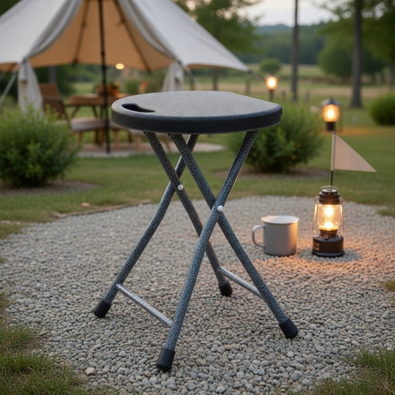 Topcobe Folding Stool with Built-in Handle for Adults-1 Piece, Portable Chairs for Adults
