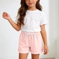 thumbnail image 4 of Nilvkv Girls Shorts, Shorts for Girls, Youth Solid Color Lightweight Stretchy Soft Lounge Shorts Casual Summer Daily Wear Pink 12-18 Months, 4 of 7