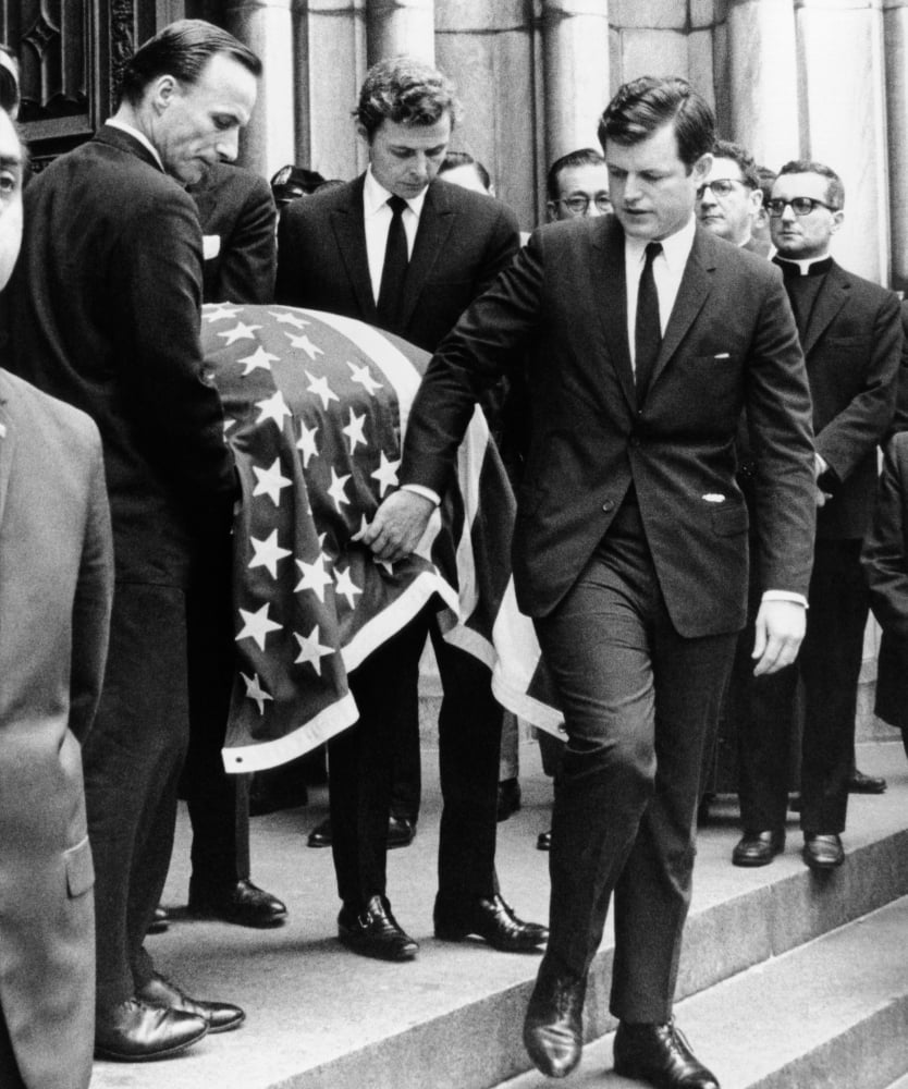 Robert KennedyS Funeral Senator Edward Kennedy Helps Carry His BrotherS